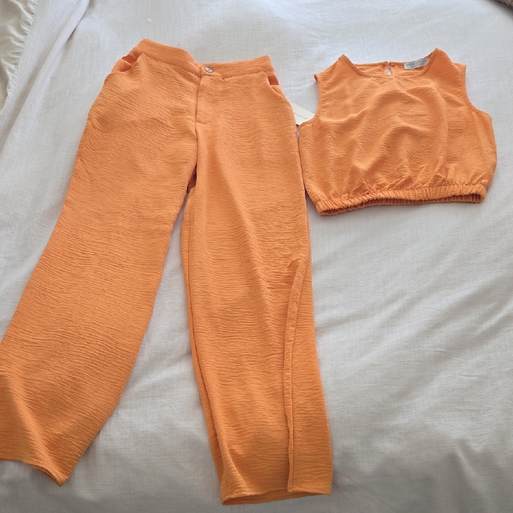 Paper Crane Orange Two-Piece Set